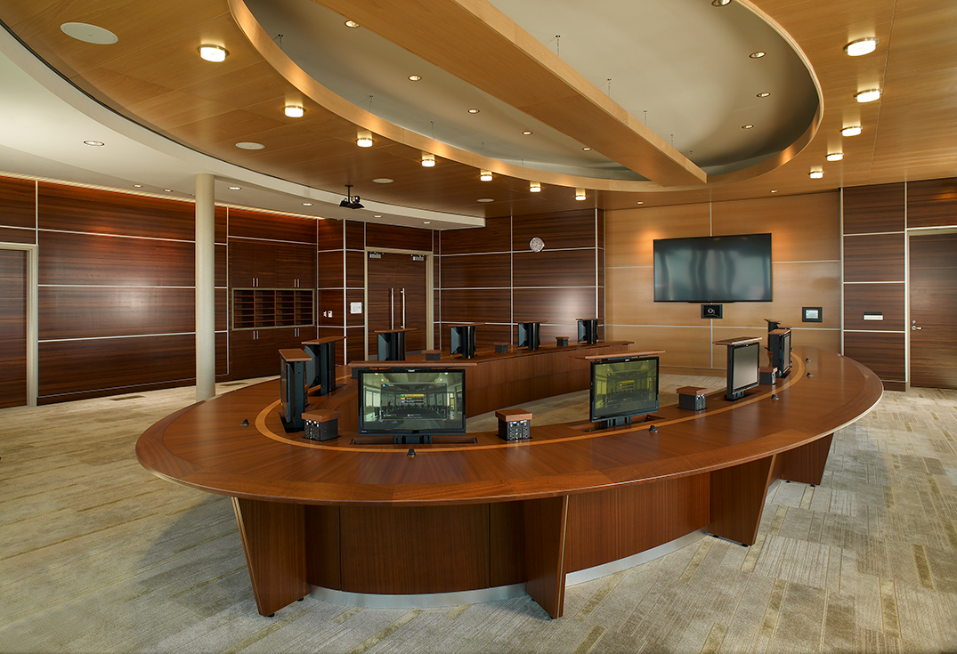 Technology built into conference table